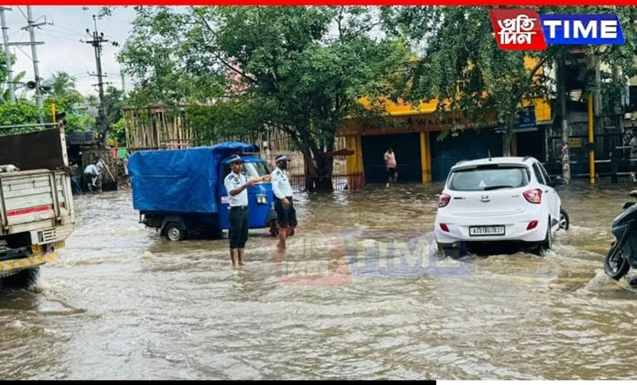 Guwahati Traffic Police Advises Public to Avoid Key Roads Amid Heavy Rainfall